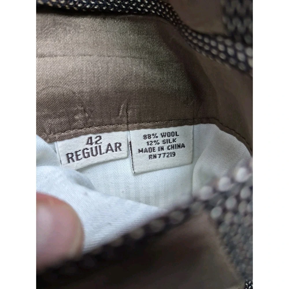 Pronto Uomo Mens Wool Silk Sport Coat 42R Brown Multi 3 Button Blazer Italy Look
